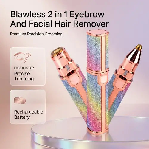 2-in-1 Rechargeable Facial Hair & Eyebrow Trimmer