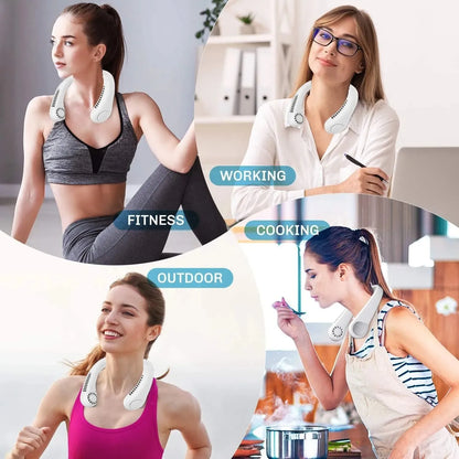 Portable Hanging Neck Fan – 3 Speed Hands-Free Summer Cooling Fan