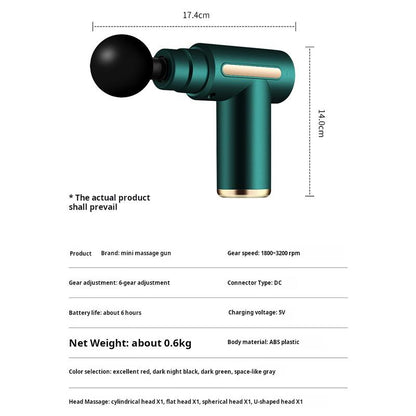 Deep Tissue Massage Gun – 6 Speed Levels & 4 Massage Heads