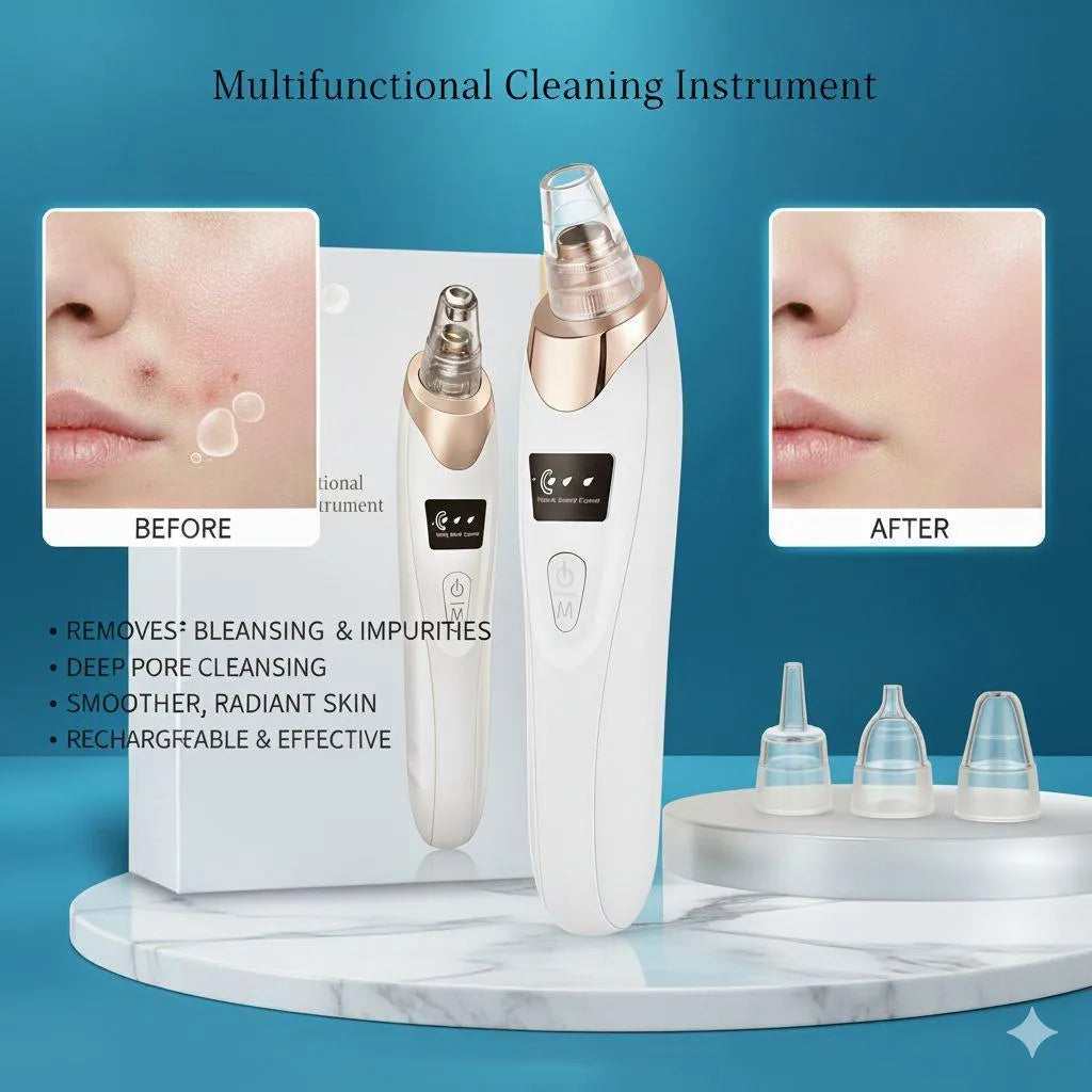 5-in-1 Electric Blackhead Remover – Rechargeable Deep Pore Vacuum Cleaner