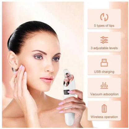 5-in-1 Electric Blackhead Remover – Rechargeable Deep Pore Vacuum Cleaner