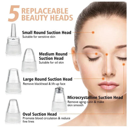 5-in-1 Electric Blackhead Remover – Rechargeable Deep Pore Vacuum Cleaner