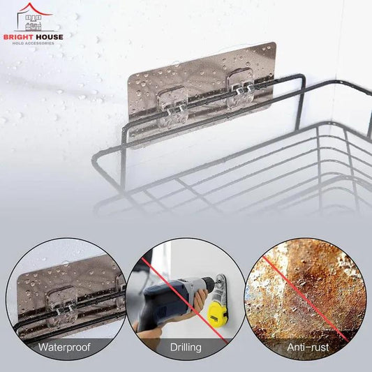 Modern Black Corner Shelf Organizer for Bathroom & Kitchen