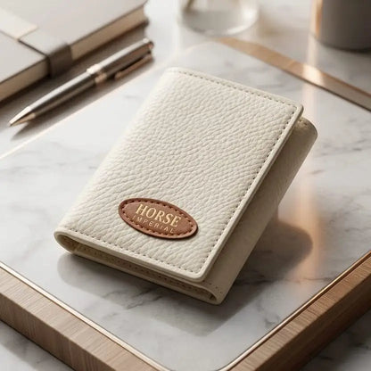 Premium Men's Trifold Wallet – Stylish PU Leather Horse Design