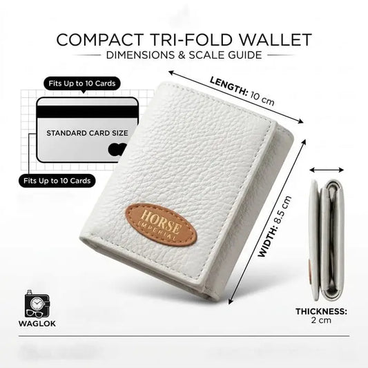 Premium Men's Trifold Wallet – Stylish PU Leather Horse Design