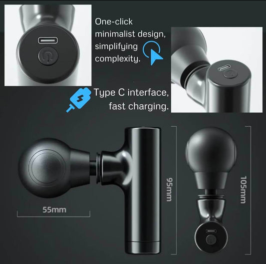 3-Speed Rechargeable Deep Tissue Massage Gun