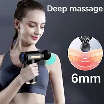 Deep Tissue Massage Gun – 6 Speed Levels & 4 Massage Heads