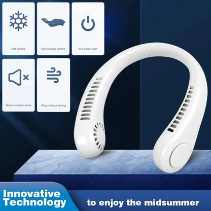 Portable Hanging Neck Fan – 3 Speed Hands-Free Summer Cooling Fan