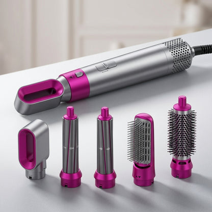 5-in-1 Hair Dryer Brush & Styler – Straightener, Curler & Volumizer