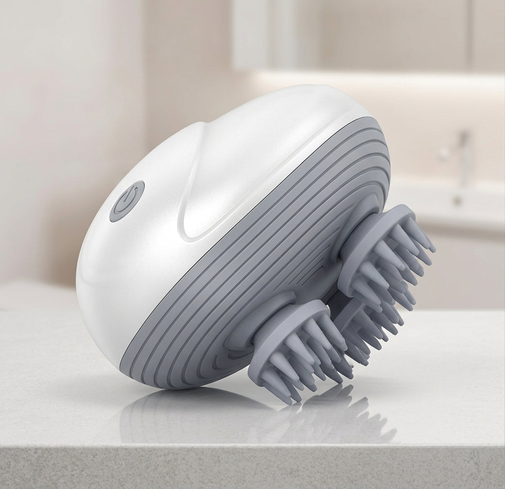 Rechargeable Electric Scalp Massage Brush – Waterproof 4-Head Massager