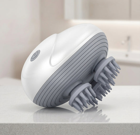 Rechargeable Electric Scalp Massage Brush – Waterproof 4-Head Massager