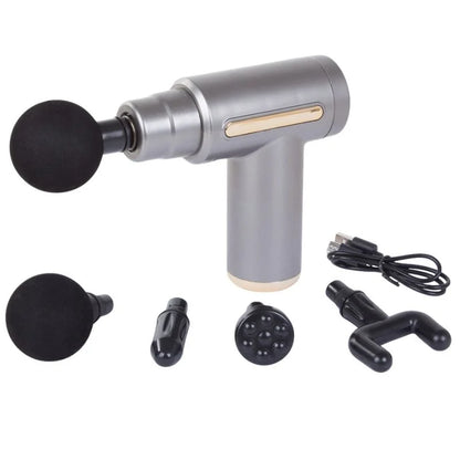 Deep Tissue Massage Gun – 6 Speed Levels & 4 Massage Heads