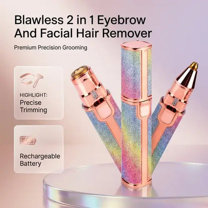2-in-1 Rechargeable Facial Hair & Eyebrow Trimmer