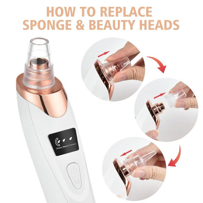 5-in-1 Electric Blackhead Remover – Rechargeable Deep Pore Vacuum Cleaner