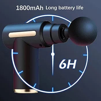 Deep Tissue Massage Gun – 6 Speed Levels & 4 Massage Heads