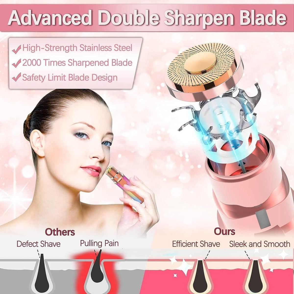 2-in-1 Rechargeable Facial Hair & Eyebrow Trimmer