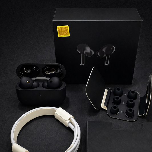 Pro 2 Wireless Earbuds – Original Black Box Pack with Complete Accessories